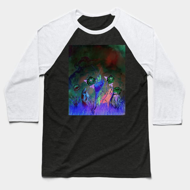 Black Light Baseball T-Shirt by BoneArtPetite